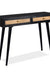 Cotswold Rattan Black Console Table - Black / Wood and Cane / L:110 x D:35 x H:82 in cm - Indoor Furniture