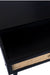 Cotswold Rattan Black Console Table - Black / Wood and Cane / L:110 x D:35 x H:82 in cm - Indoor Furniture