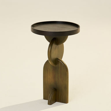 Cowboy Table - Black / Ash Wood / 30L x 30W x 54H In Cms - Indoor Furniture