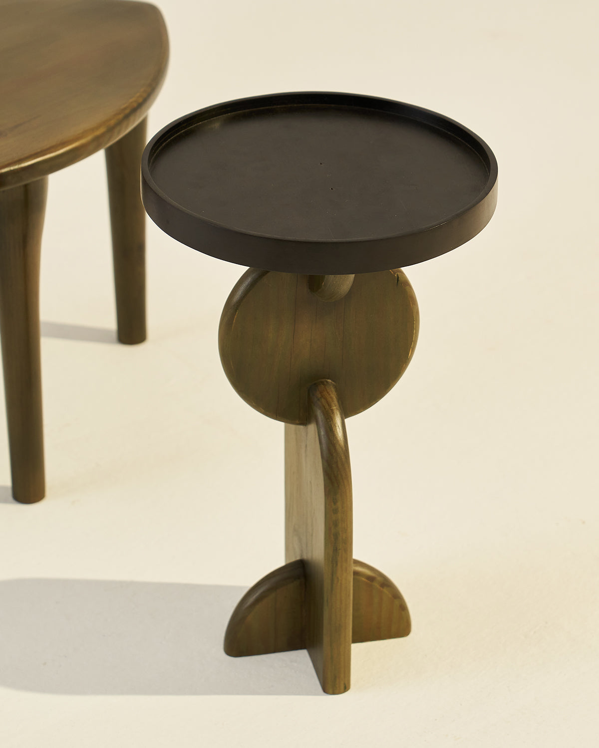 Cowboy Table - Black / Ash Wood / 30L x 30W x 54H In Cms - Indoor Furniture