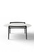 Cradle Coffee Table - L:36’’ x B:33’’ x H:15’’ In Inches / Mirror Buffing Banswada White Top; Black Distressed/Charcoal