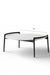 Cradle Coffee Table - L:36’’ x B:33’’ x H:15’’ In Inches / Mirror Buffing Banswada White Top; Black Distressed/Charcoal