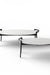 Cradle Coffee Table - L:36’’ x B:33’’ x H:15’’ In Inches / Mirror Buffing Banswada White Top; Black Distressed/Charcoal