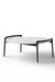 Cradle Coffee Table - L:36’’ x B:33’’ x H:15’’ In Inches / Mirror Buffing Banswada White Top; Black Distressed/Charcoal