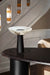 Crescent Table Lamp - Small (Top Dia: 265, Bottom Dia: 90mm, H: 280mm) / Alabaster, Stainless Steel - Lighting