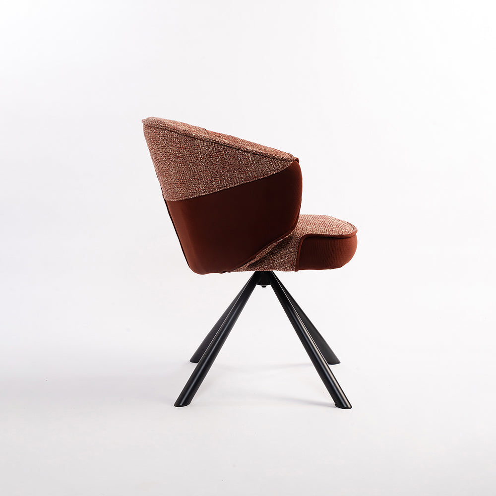 Crest Chair - Mild Steel and Upholstery / CM - L:- 60 x W:- 64 x H:- 81 - Indoor Furniture