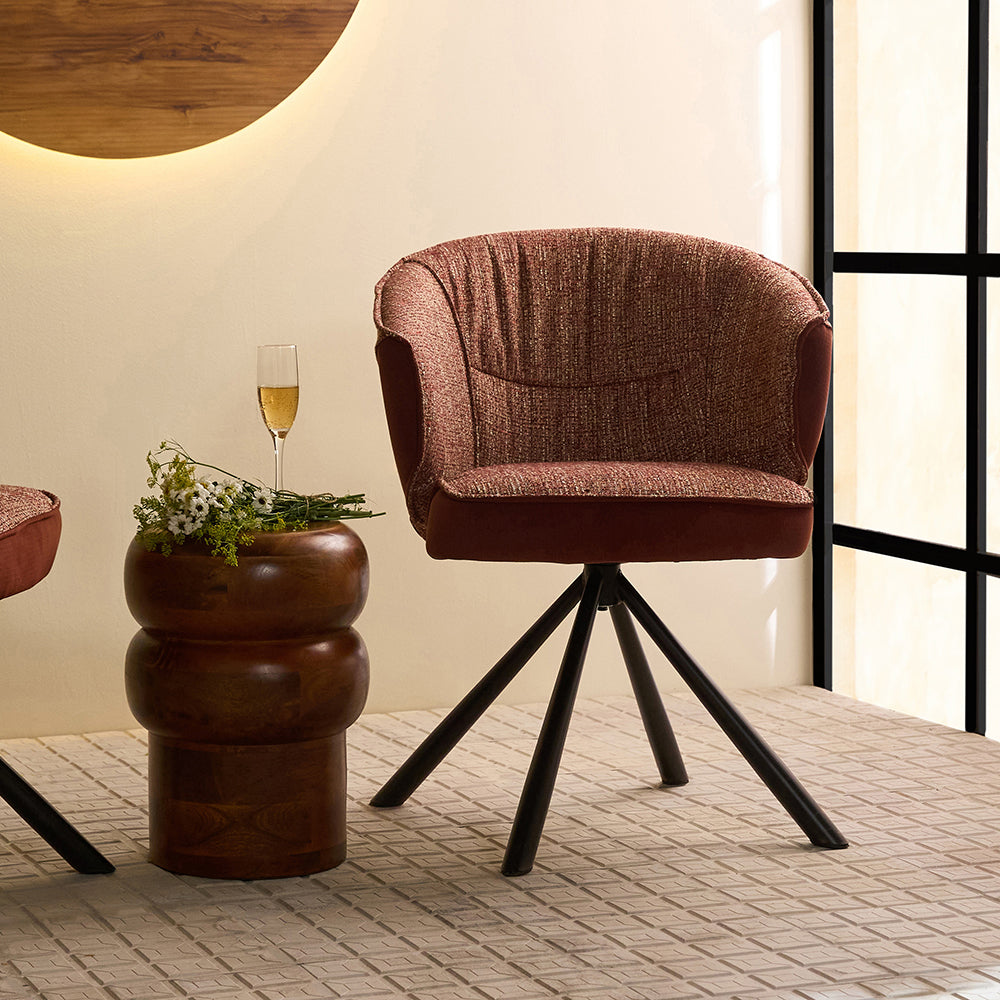 Crest Chair - Mild Steel and Upholstery / CM - L:- 60 x W:- 64 x H:- 81 - Indoor Furniture