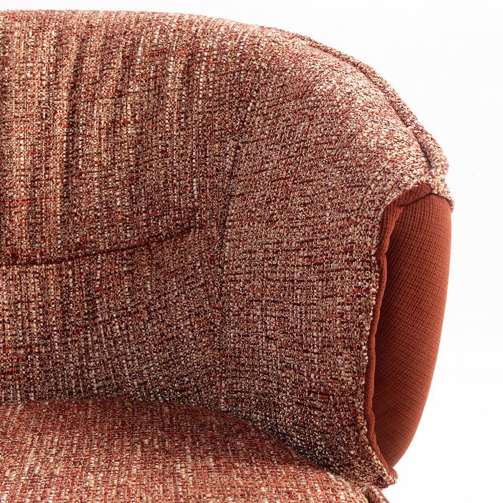 Crest Chair - Mild Steel and Upholstery / CM - L:- 60 x W:- 64 x H:- 81 - Indoor Furniture