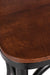 Cross Back Bar Chair - Walnut / Wood and MS / L:50 x D:45 x H:117 in cm - Indoor Furniture