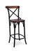 Cross Back Bar Chair - Walnut / Wood and MS / L:50 x D:45 x H:117 in cm - Indoor Furniture