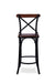 Cross Back Bar Chair - Walnut / Wood and MS / L:50 x D:45 x H:117 in cm - Indoor Furniture