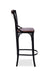 Cross Back Bar Chair - Walnut / Wood and MS / L:50 x D:45 x H:117 in cm - Indoor Furniture