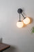 double glass wall sconce