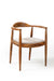 Dado Dining Chair - Natural finish on wood and Beige upholstered / 62 L x 55 W x 73 H cm / Sheesham wood and Upholstery