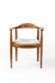 Dado Dining Chair - Natural finish on wood and Beige upholstered / 62 L x 55 W x 73 H cm / Sheesham wood and Upholstery