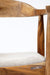 Dado Dining Chair - Natural finish on wood and Beige upholstered / 62 L x 55 W x 73 H cm / Sheesham wood and Upholstery