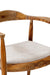 Dado Dining Chair - Natural finish on wood and Beige upholstered / 62 L x 55 W x 73 H cm / Sheesham wood and Upholstery