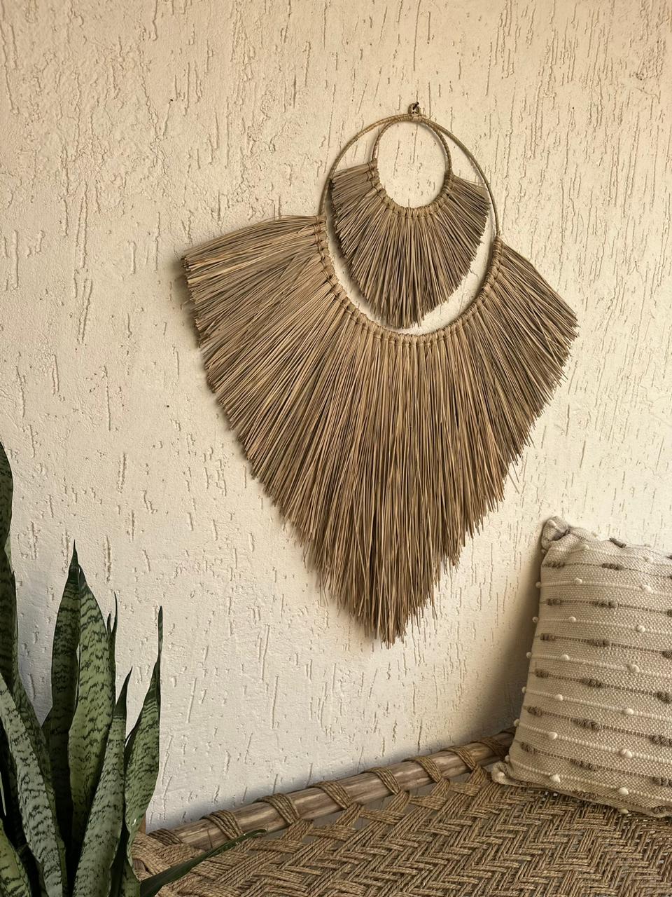 Designer Seagrass Hanging Wall Decor - Natural / Sea Grass - Decor