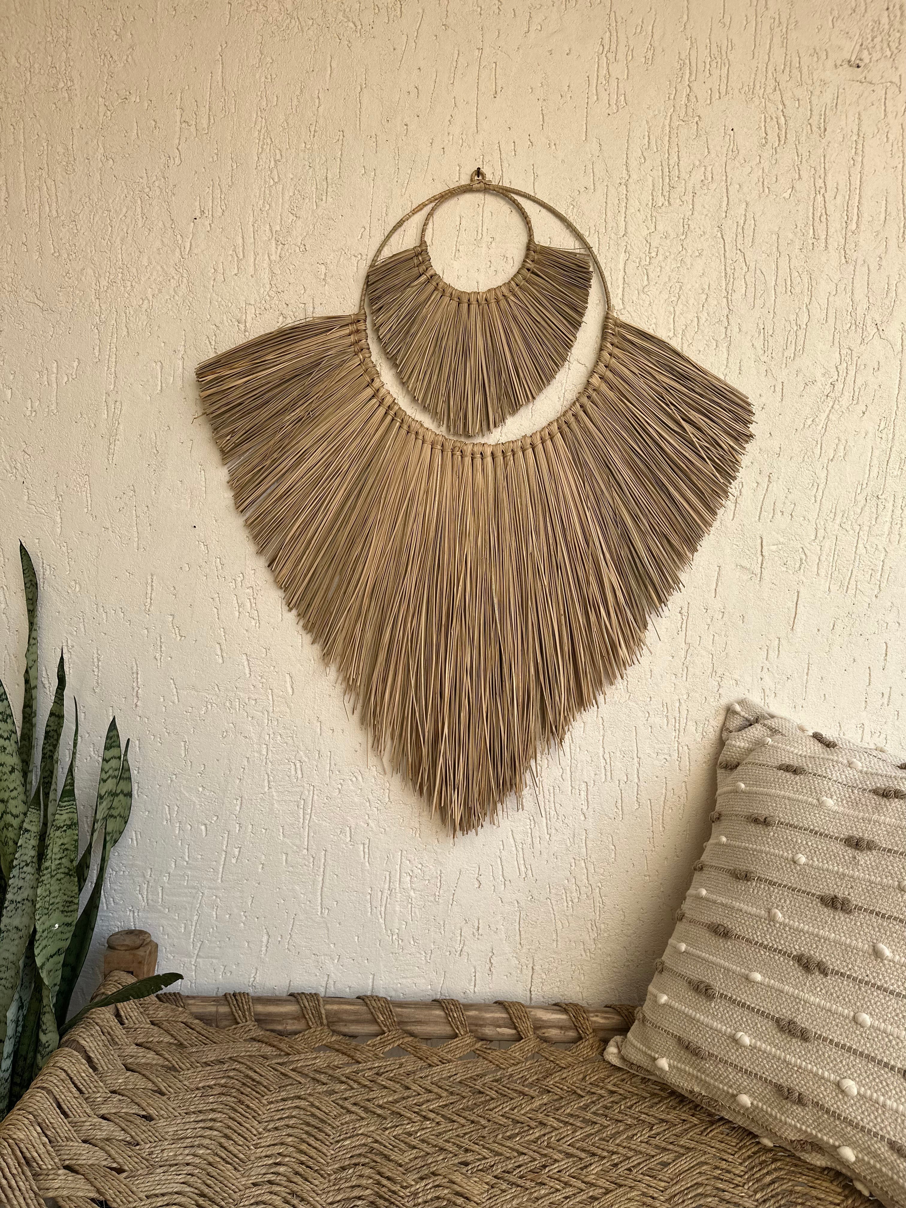 Designer Seagrass Hanging Wall Decor - Natural / Sea Grass - Decor