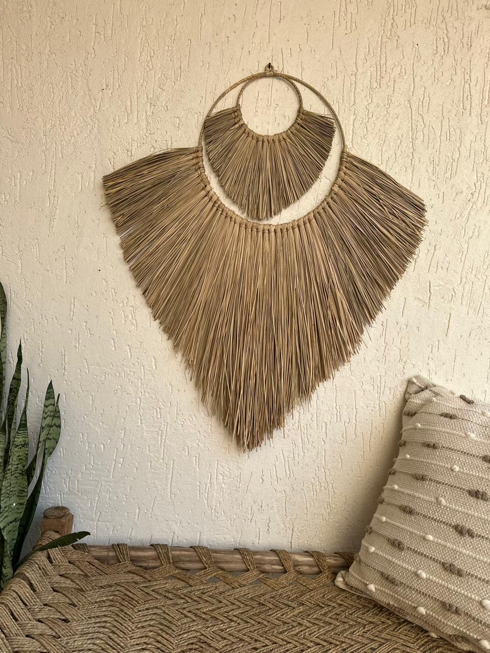 Designer Seagrass Hanging Wall Decor - Natural / Sea Grass - Decor