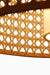 Diamond Hanging Lamp - Dia: 15’’ H: 7’’ / Natural Cane and Off White / Mild Steel & Poplin - Lighting