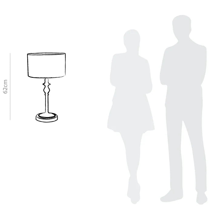 Diamond Tulip Table Lamp - Dia: 15’’ H: 24’’ / Natural Cane and Black / Cane and Mild Steel - Lighting