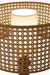 Diamond Tulip Table Lamp - Dia: 15’’ H: 24’’ / Natural Cane and Black / Cane and Mild Steel - Lighting