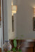 Diamond Wall Lamp - L:16’’ W:8’’ H: 13’’ / Natural / Off-White Fabric and Cane - Lighting