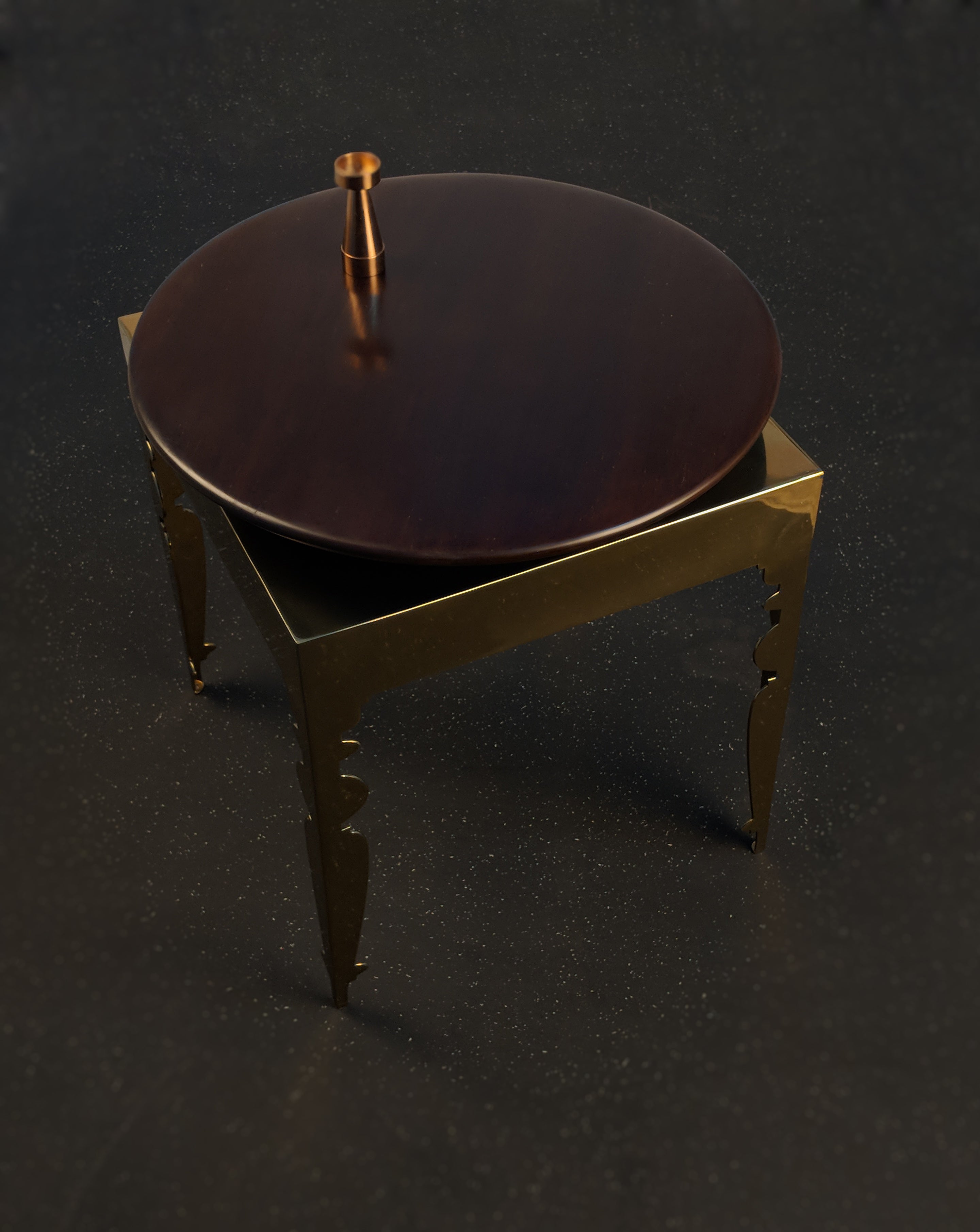 Disc Accent Table - Natural / Stainless steel and wood - Indoor Furniture