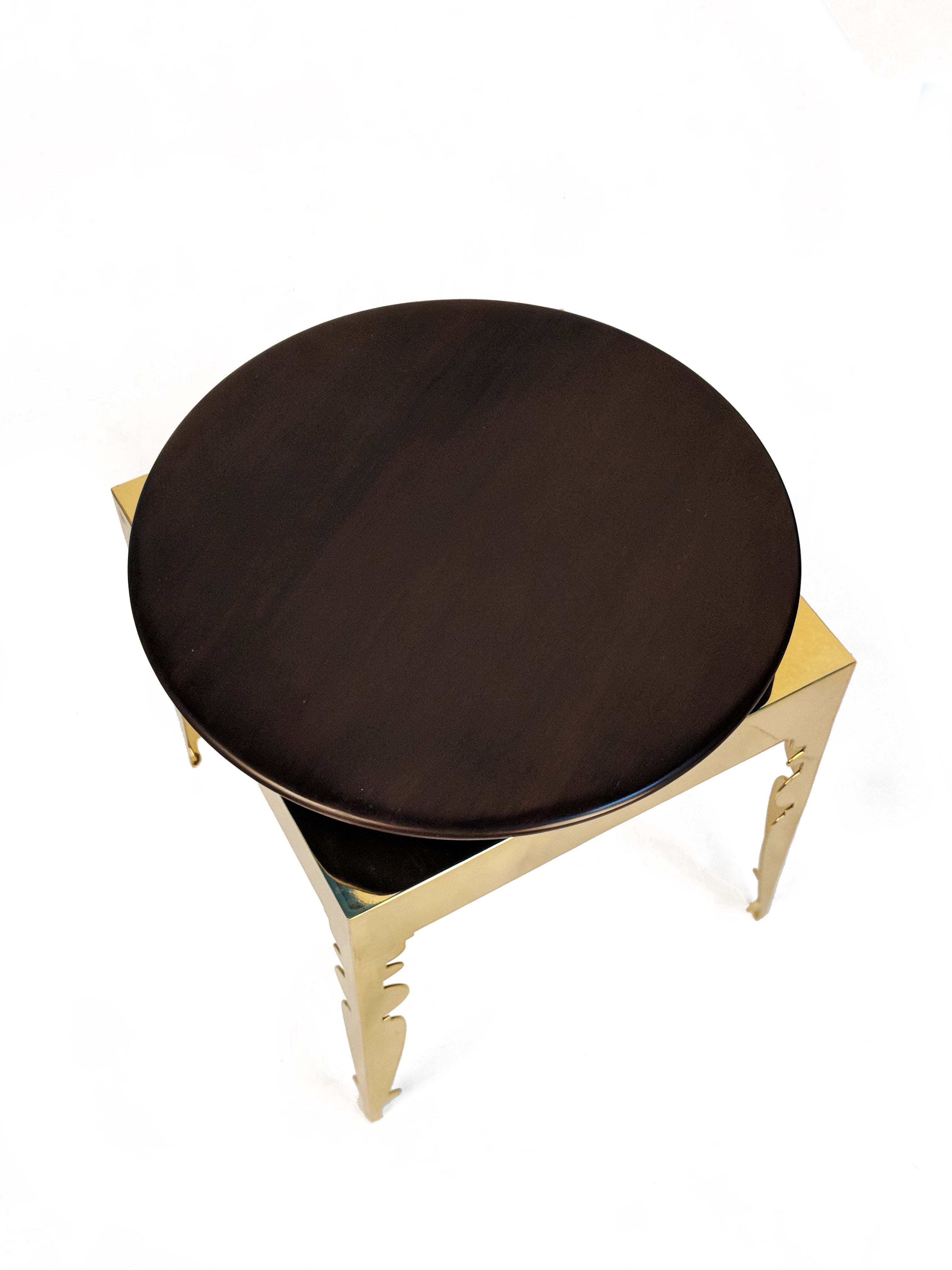 Disc Accent Table - Natural / Stainless steel and wood - Indoor Furniture