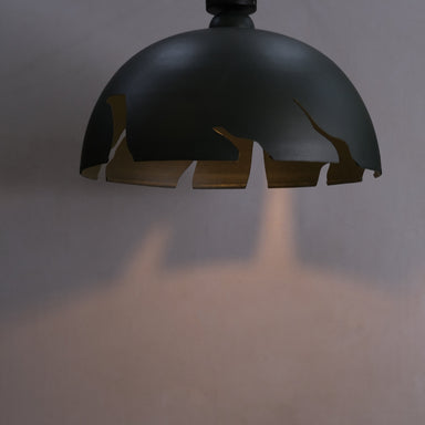 Distressed Pendant Light - Dark Green / Mild Steel - Lighting