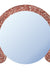 Donna Mirror - Terrazzo Pink & White chips on Deep Red base / L: 60.0cm x B: 54.0cm x H: 2.4cm / Terrazzo - Stone chips