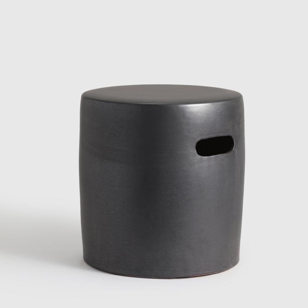 Doria Stool - Stoneware / L:38 x B:38 x H:42 In cm - Indoor Furniture