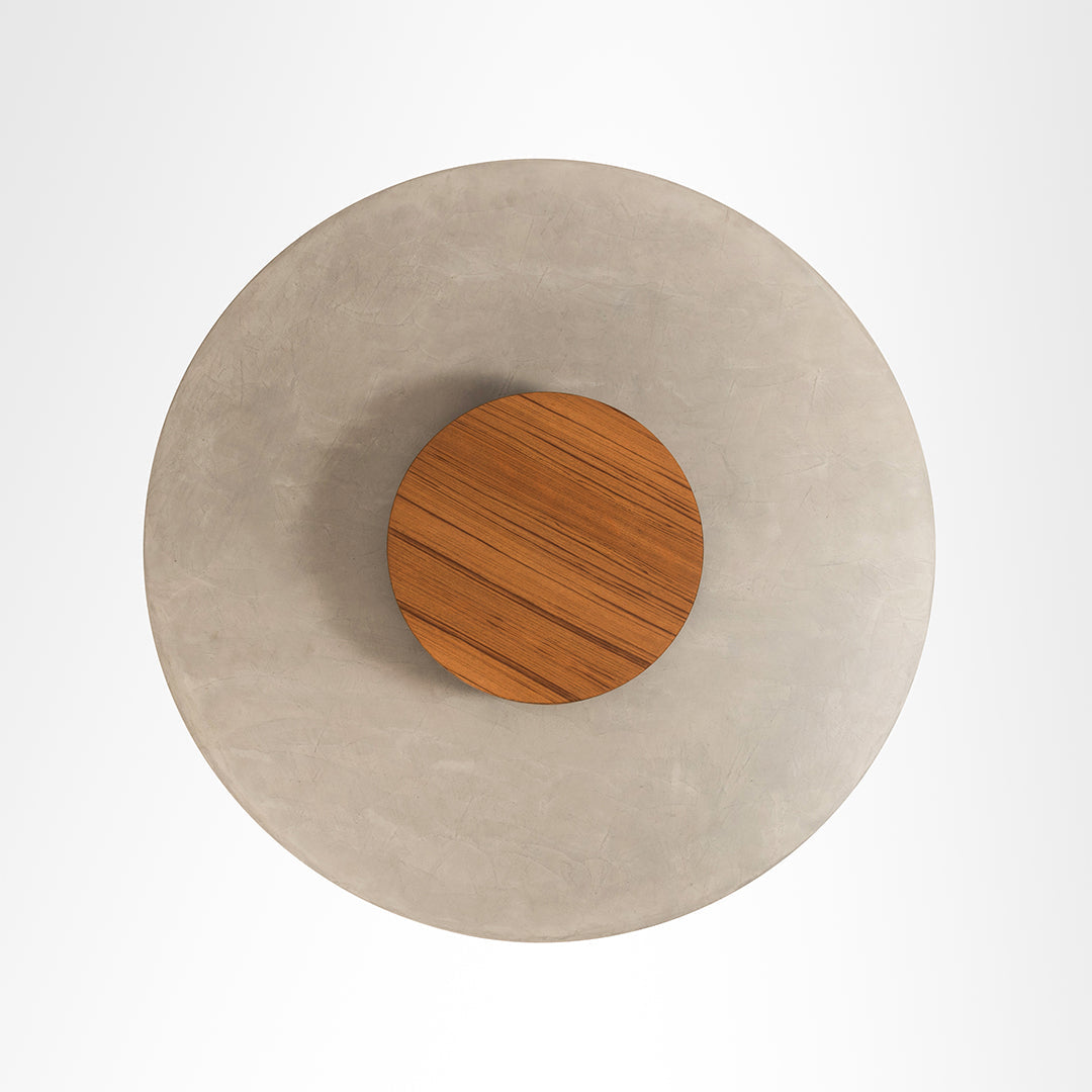 Dot Dining Table - Dia: 42’’ H: 30’’ / Ply with Veneer and Microconcrete - Indoor Furniture