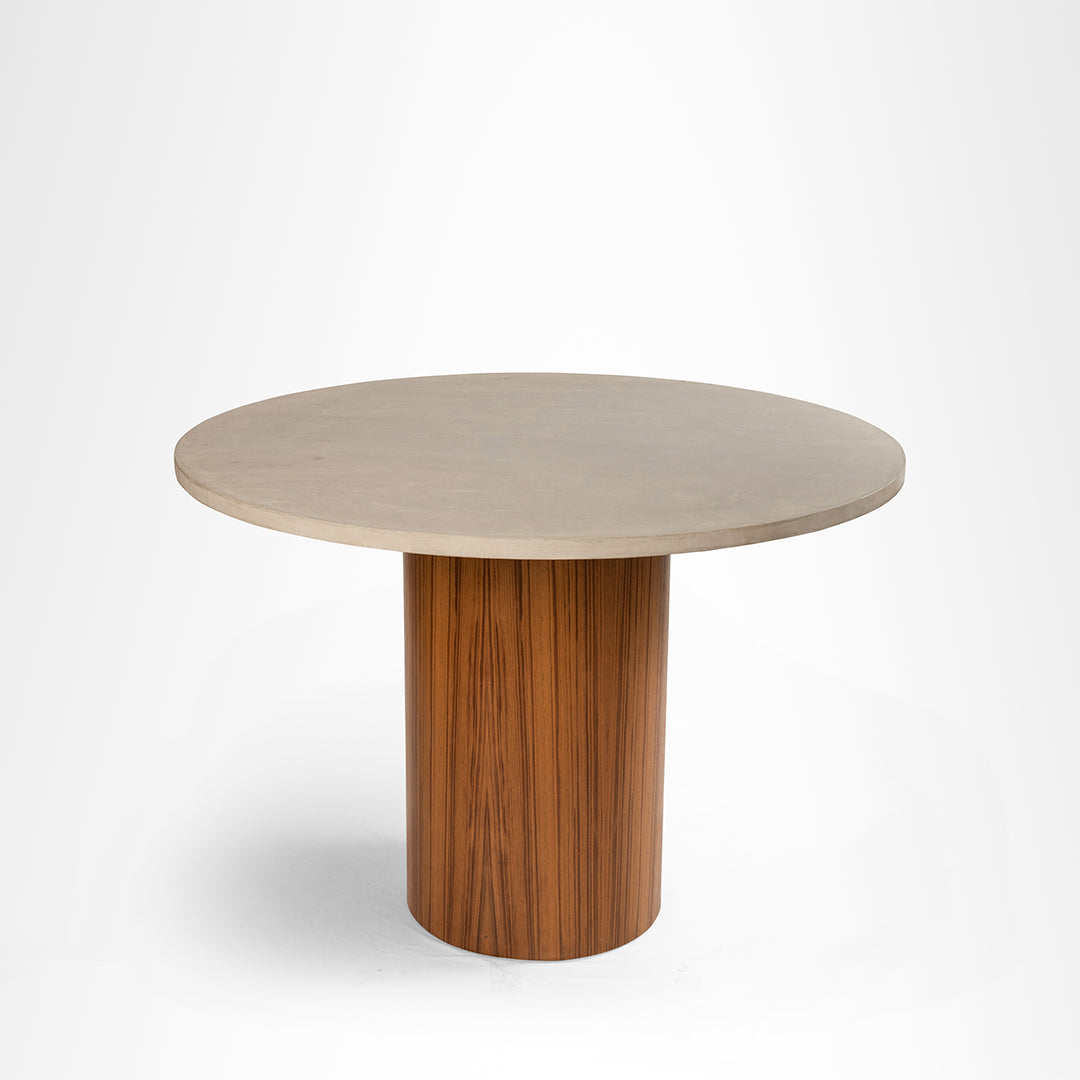 Dot Dining Table - Dia: 42’’ H: 30’’ / Ply with Veneer and Microconcrete - Indoor Furniture