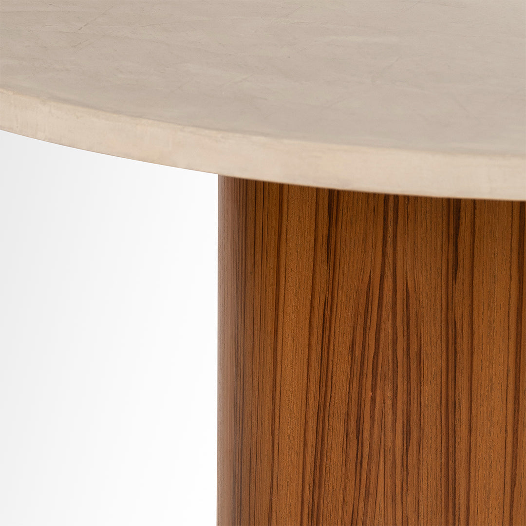 Dot Dining Table - Dia: 42’’ H: 30’’ / Ply with Veneer and Microconcrete - Indoor Furniture