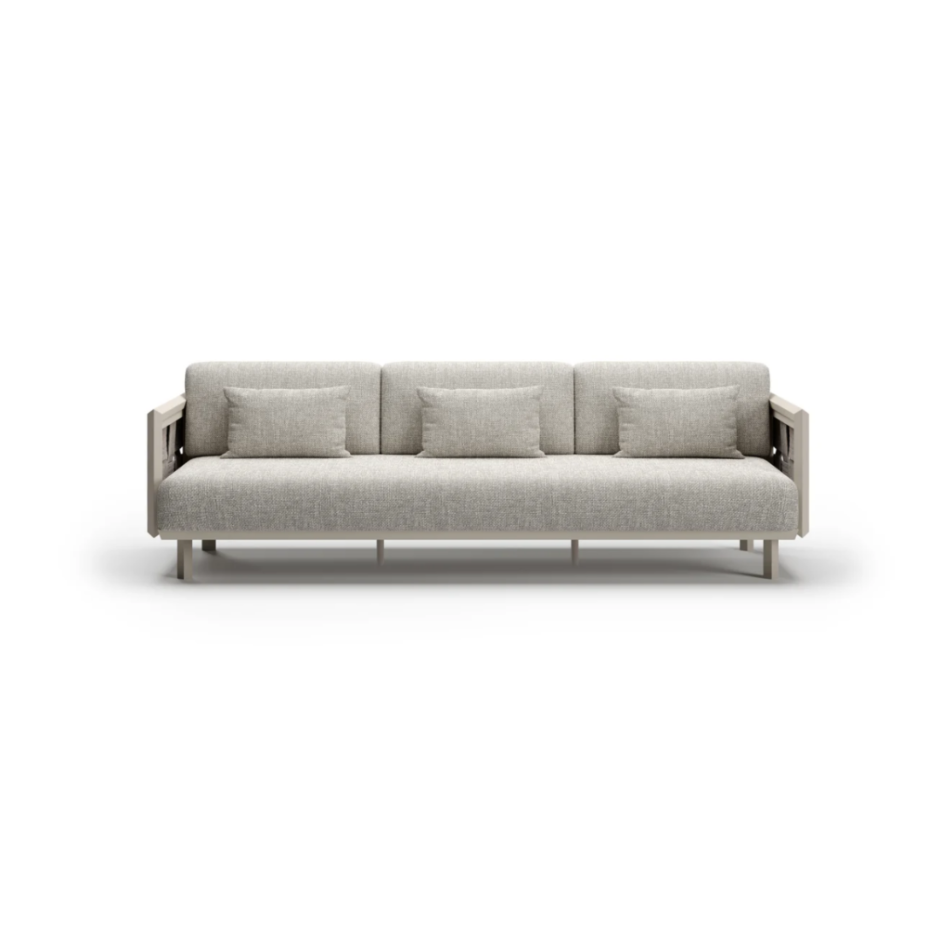 Drift Noir 3 Seater Sofa – front view