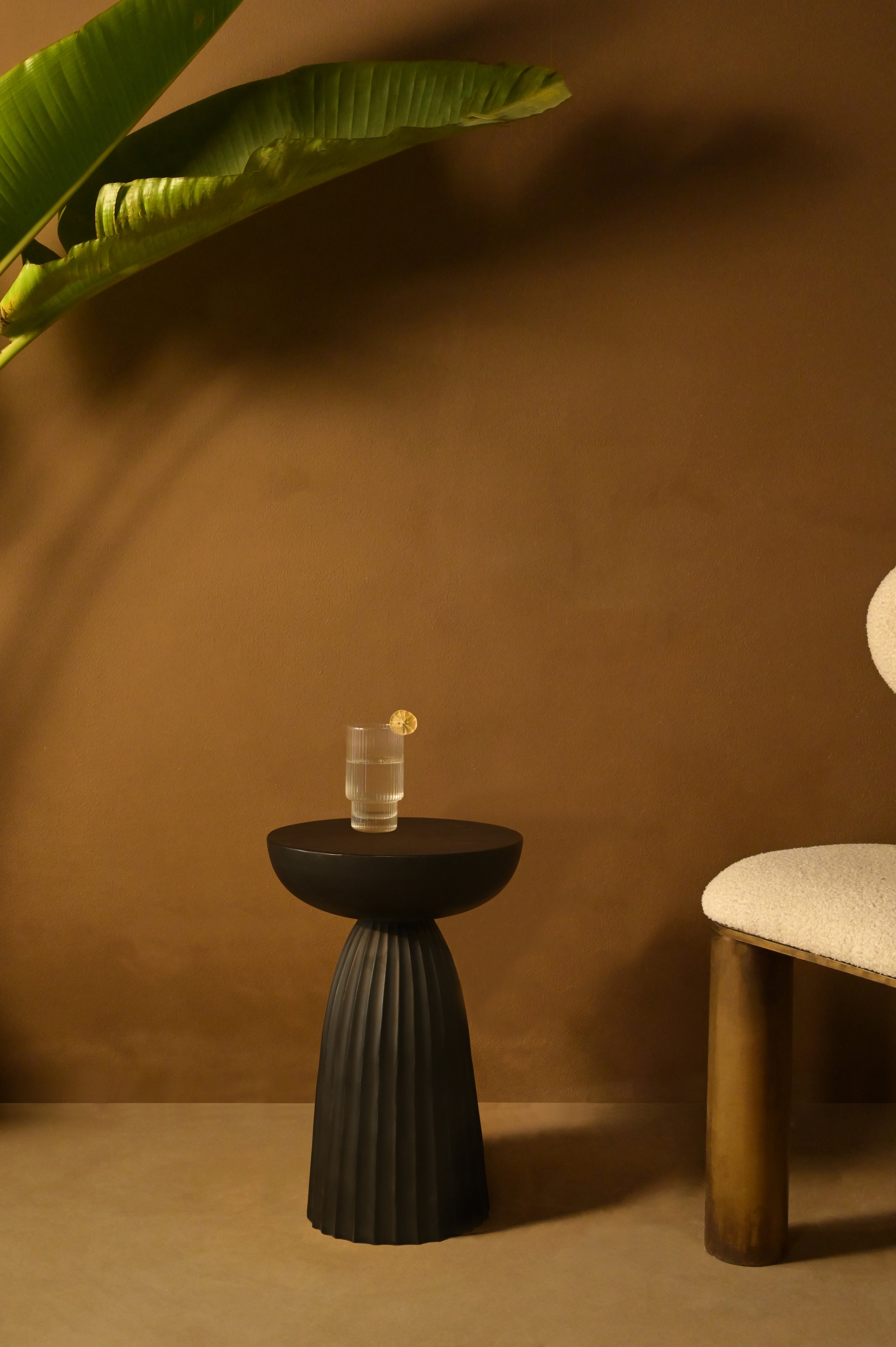 Droop Table - L:12 x W:12 x H:18 In inches / Metal - Indoor Furniture