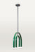 Dual Arc Pendant Light - Green / Mild Steel thickness 1’’ - Lighting