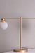 Dual-Light Golden Table Lamp - Gold / Mild Steel and Glass - Lighting