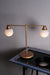 Dual-Light Golden Table Lamp - Gold / Mild Steel and Glass - Lighting