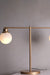 Dual-Light Golden Table Lamp - Gold / Mild Steel and Glass - Lighting