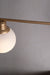 Dual-Light Golden Table Lamp - Gold / Mild Steel and Glass - Lighting