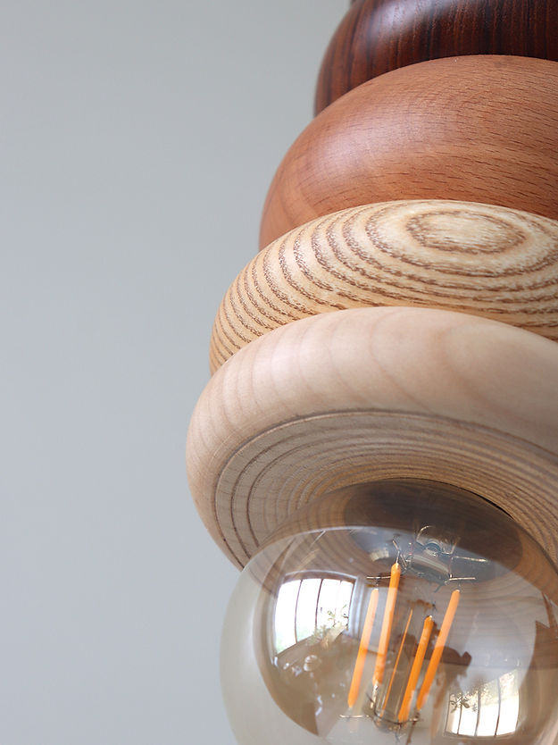 Dune Lamp - Black and Dark brown and Brown and Reddish and white to light beige and light to medium reddish-brown