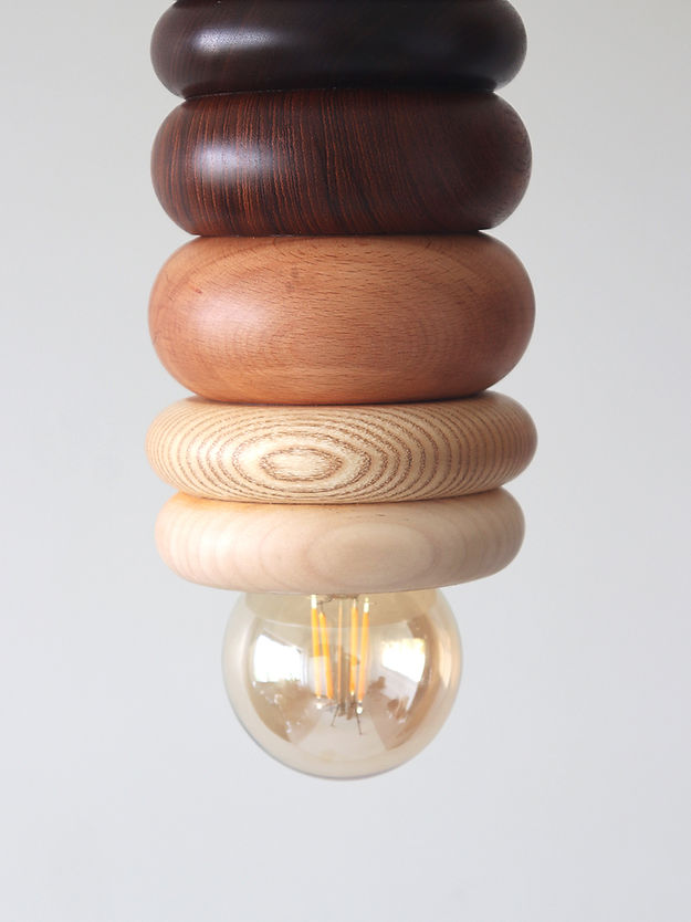 Dune Lamp - Black and Dark brown and Brown and Reddish and white to light beige and light to medium reddish-brown