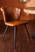 Dunhill Chair 09 - Mild Steel & Vegan Leather / L:56 x B:61 x H:82 In cm - Indoor Furniture