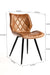 Dunhill Chair 21 - Mild Steel & Vegan Leather / L:61 x B:51 x H:83 In cm - Indoor Furniture