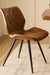 Dunhill Chair 21 - Mild Steel & Vegan Leather / L:61 x B:51 x H:83 In cm - Indoor Furniture
