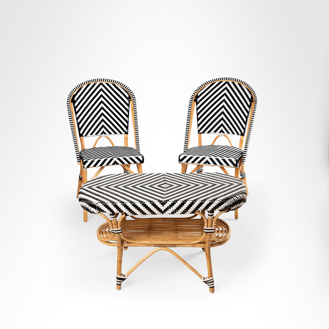 Dv Popsicle Cane Coffee Table And Chair Set