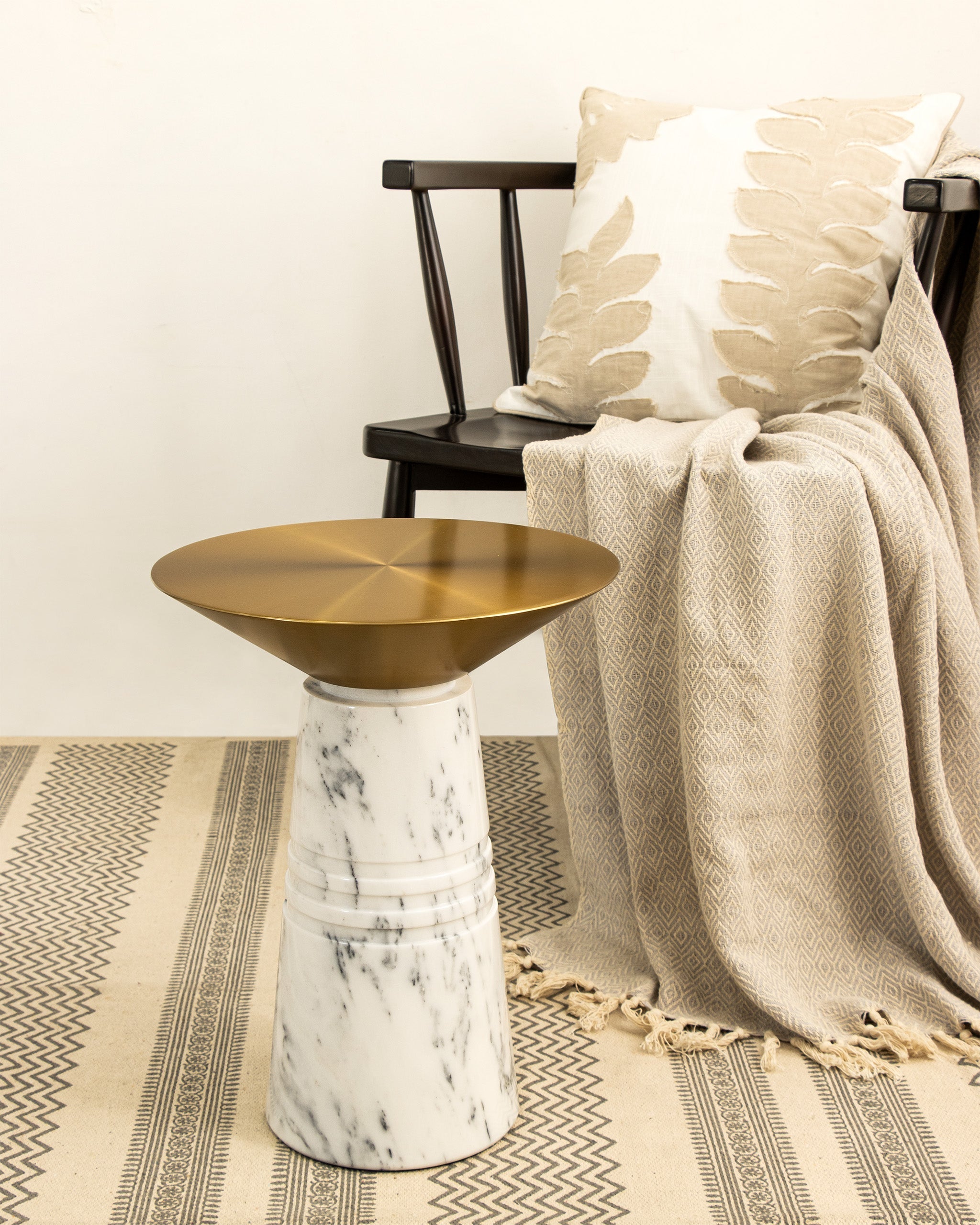 Ebb Table - Natural / Stainless steel and marble - Indoor Furniture